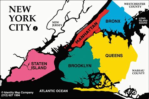 Map of the boroughs of New York City